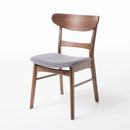Modern Dining Chair With Upholstered Seat And Wood Frame