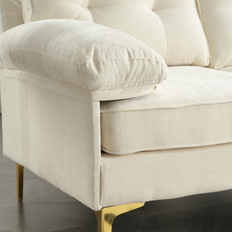 Oversized Modular Sectional Sofa, Chenille U-Shaped Couch with Chaise/Ottoman, 7 Seater Living Room Furniture Sets