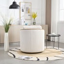 Corduroy Barrel Chair, 360 Degree Swivel