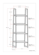 Sawhorse - Solid Walnut Veneer And Metal Ladder Shelf - Walnut