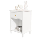 Nightstand & 1 Drawer And 1 Shelf - White