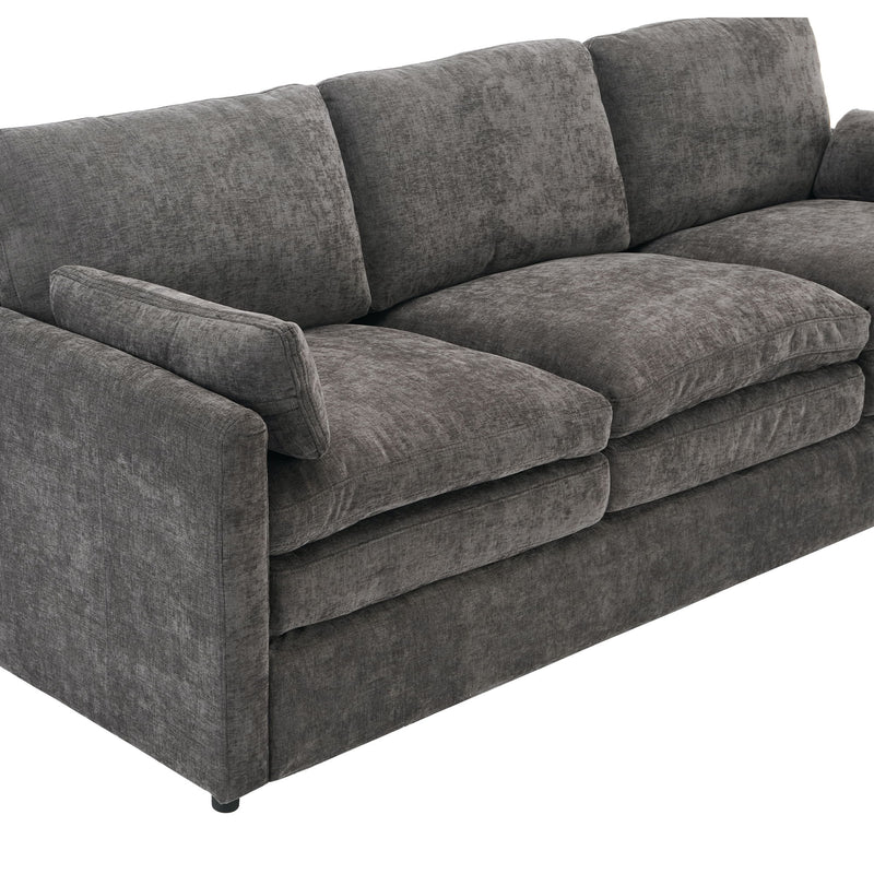 Cozy Upholstered Plush Cushion Armchair For Living Room