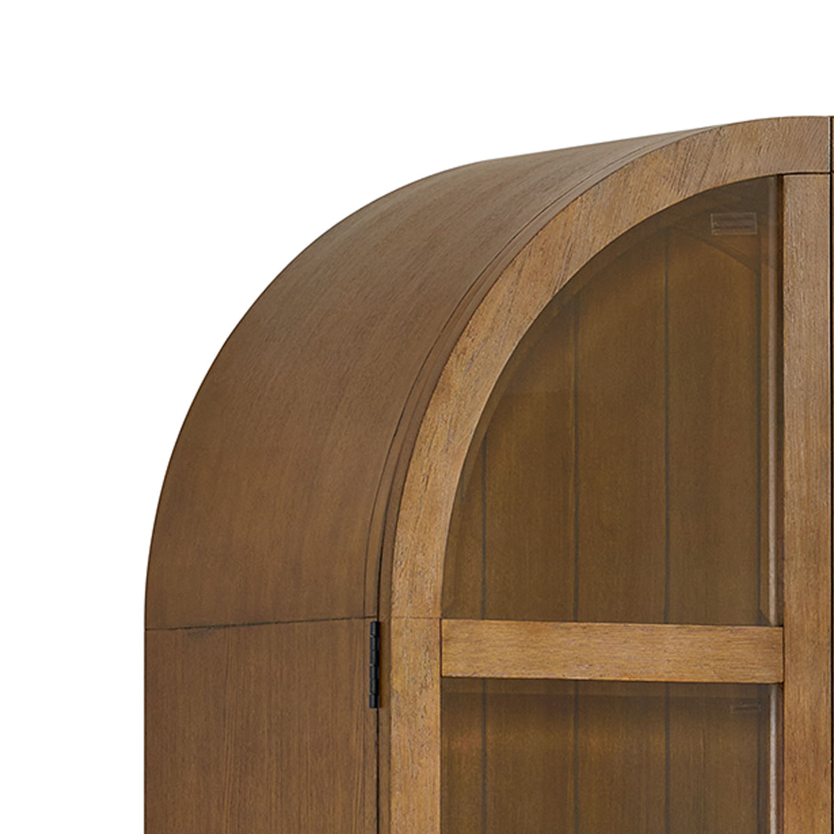 Portico Display Cabinet in Brown Oak by Elements International, view 4
