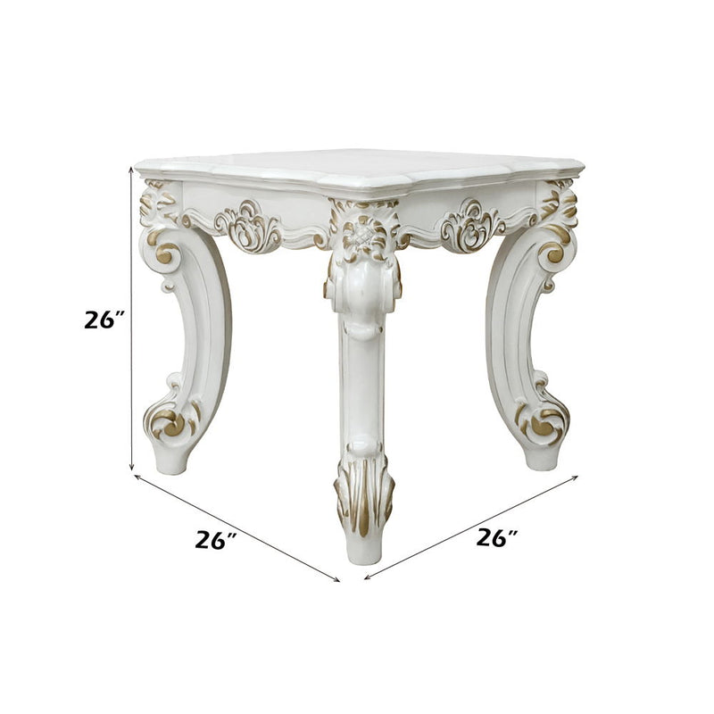 Vendom II - End Table - Antique Pearl Finish