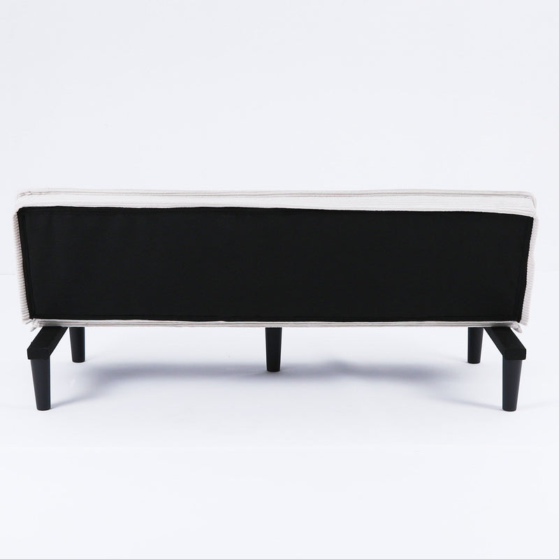 Versatile Corduroy Sofa Bed With Solid Wood Frame