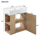 Modern Floating Bathroom Vanity With Ceramic Basin Perfect For Small Bathrooms