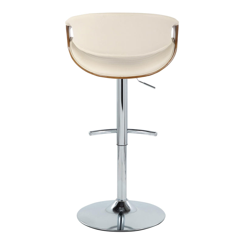 Symphony - Mid Century Modern Adjustable Barstool & Swivel With Rounded T Footrest (Set of 2)