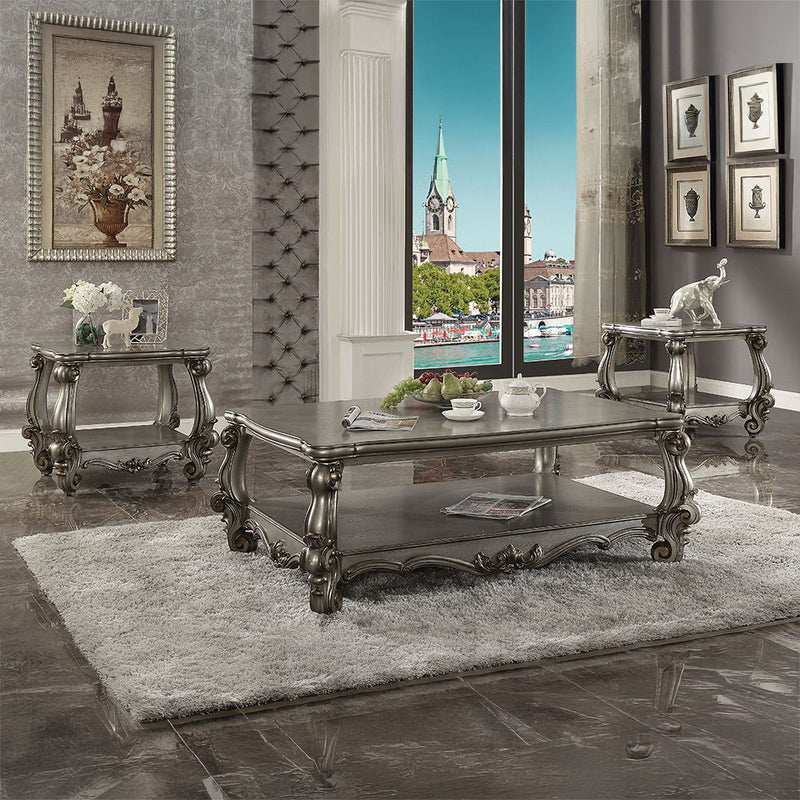 Versailles - End Table - Antique Platinum