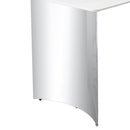 Modern Minimalist Dining Table With Marble Glass Top