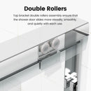 Semi Frameless Double Sliding Shower Door With Tempered Glass