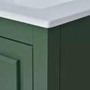 Bathroom Vanity With Ceramic Sink Combo, Modern Freestanding Storage Cabinet With Silver Handles