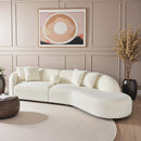 Elijah - Japandi Curvy Sectional Sofa - Beige