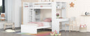 Loft Bed With A Stand Alone Bed, Shelves, Desk, And Wardrobe