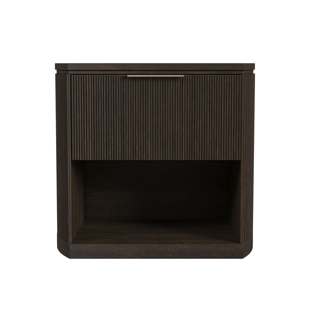 Sylvie 1-Drawer Nightstand With Touch Light in Dark Brown by Elements International, view 10
