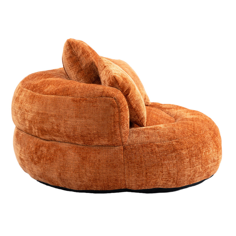 Lazy Sofa High Back Bean Bag Chair Couch With 3 Pillows