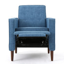 Mid-Century Modern Recliner With Button Tufted Waffle Stitch