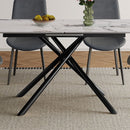Modern Expandable Dining Table With Retractable Leaf With Chairs