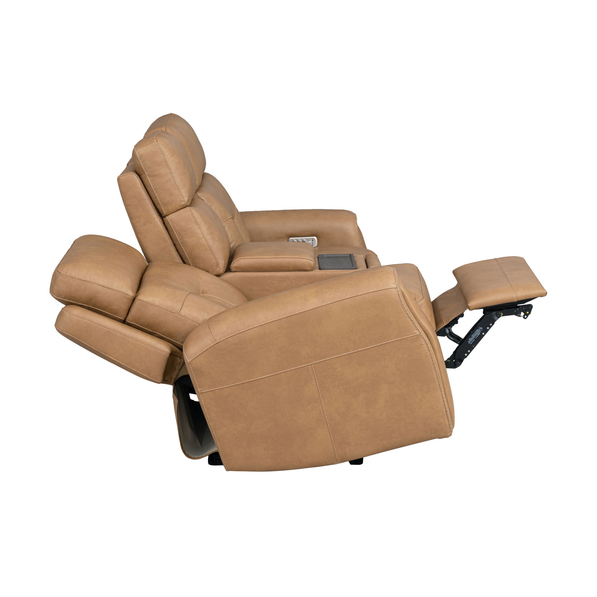 Felix - Power Reclining Loveseat With Console, Power Headrest, Lumbar, Heat & Massage