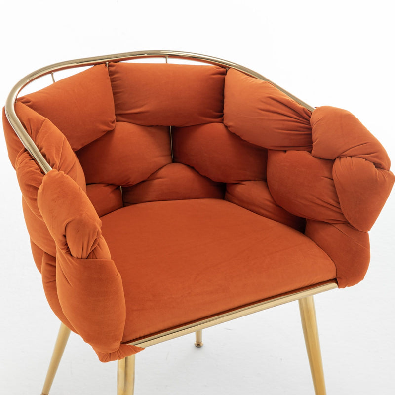 Luxury Modern Simple Leisure Velvet Single Sofa Chair Bedroom Lazy Person Household Dresser Stool Manicure Table Back Chair