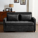 Loveseat Sofa Bed Sleeper With Reversible Backrest, Side Pockets, USB Ports, Phone Holder