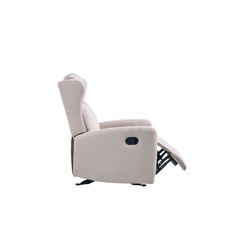 Rocking Recliner Chair For Living Room, Adjustable Modern Recliner Chair, Recliner Sofa With Lumbar Support, Classic And Traditional Recliner Chair With Comfortable Arm And Back Sofa - Light Gray