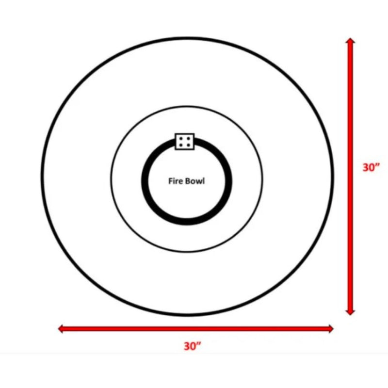 Reinforced - Propane Gas Outdoor Fire Pit Table With Lid