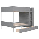 Bunk Bed With 2 Drawers And Multi Layer Cabinet