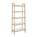 Parker - Bookcase With 5 Shelves - Off White / Natural
