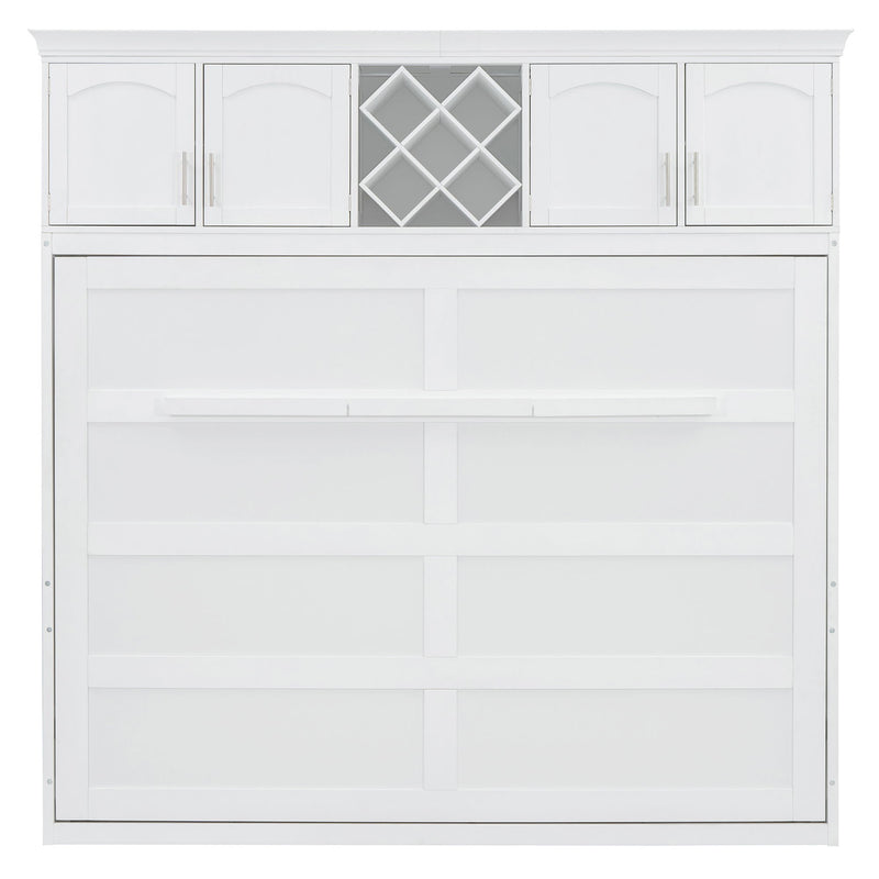 Murphy Wall Bed With Top Cabinets & Wine Rack