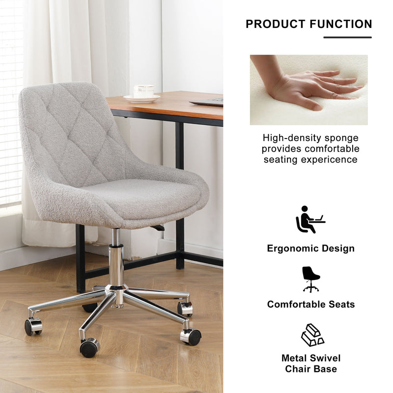 Adjustable And Space-Saving Chair With Golden Electroplated Legs