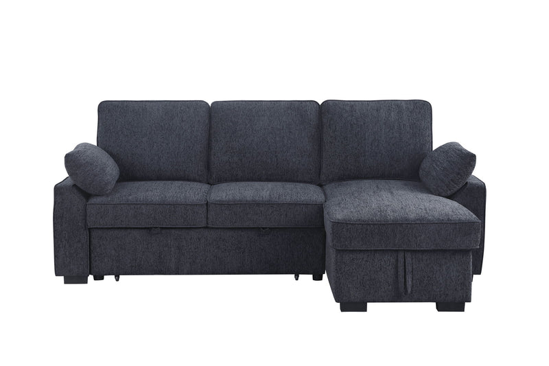 Mackenzie - Chenille Fabric Sleeper Sectional With Right-Facing Storage Chaise