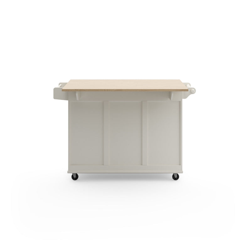 Blanche - Kitchen Cart - Rubber Wood Top