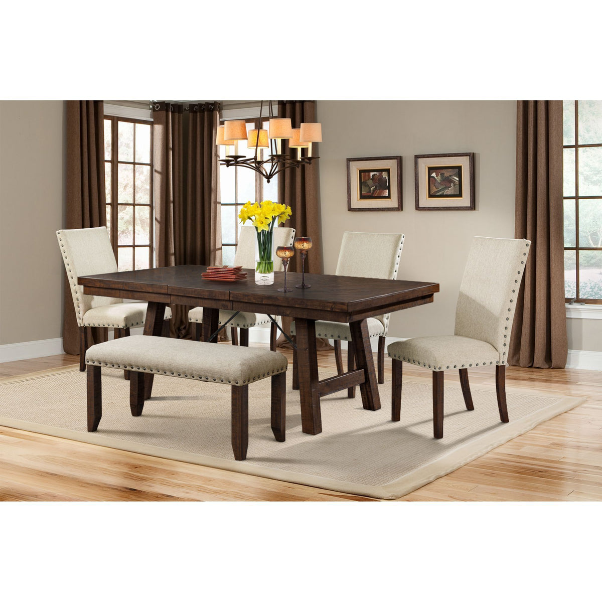 Jax Dining Set in Dark Brown by Elements International, view 15