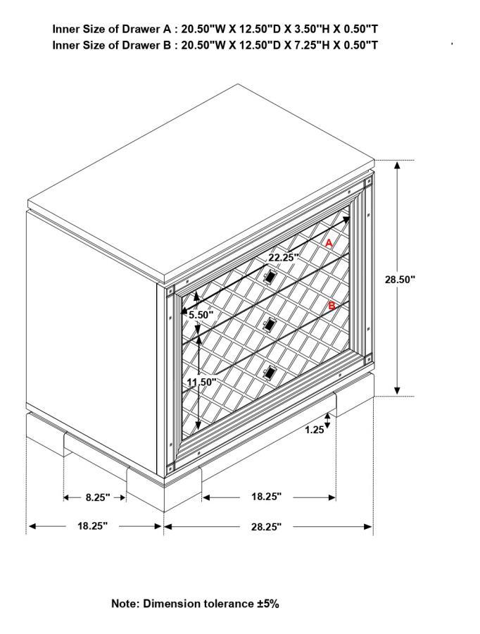 Eleanor - 2-Drawer Nightstand