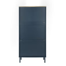 Modern Rattan 3 Door Shoe Rack Cabinet For Entryway