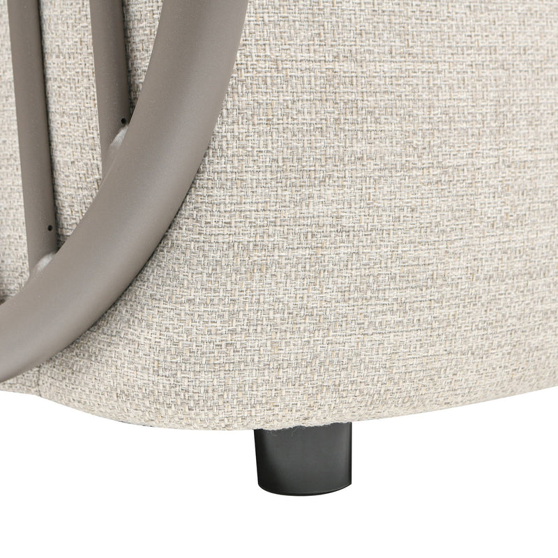 Harper - Barrel Upholstered Patio Deep Seating Sofa - Oat Beige