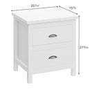 Versatile Solid Wood Night Stand With Drawers For Living Room And Bedroom - White