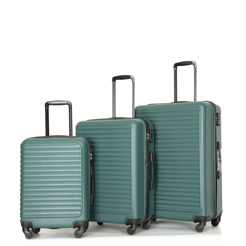 3 Piece Luggage Sets Lightweight Suitcase With Two Hooks, Spinner Wheels, Tsa Lock