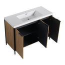 Modern Freestanding Bathroom Vanity With Resin Sink & Soft Close Cabinet Doors