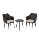 Kenneth - 3 Pieces Chat Set Outdoor Furniture - Brown Multi