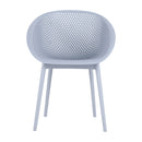 2 Piece Durable Single Chair With Mesh Hollow Out Design