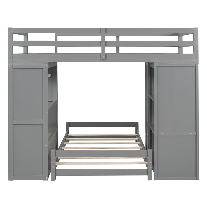 Bunk Bed With LED Light And USB Ports
