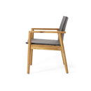 Tranquilize - Outdoor Wooden Club Chair With Woven Wicker Seat And Back (Set of 2) - Light Brown