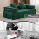 Floor Couch, Convertible Floor Sofa Bed With Pillow Back Support Armrest