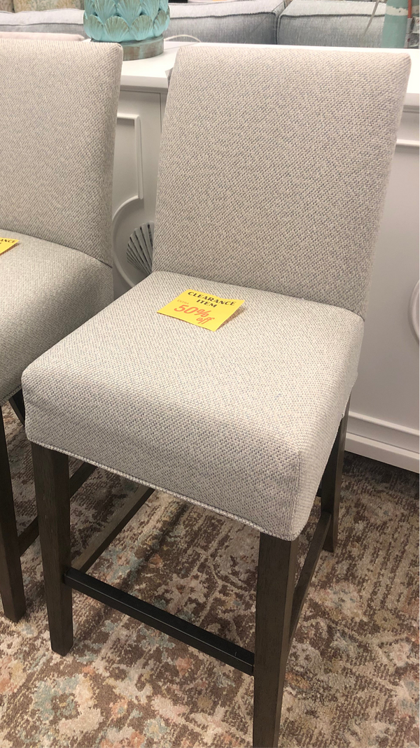 Custom High Back Upholstered Barstool (ONE)