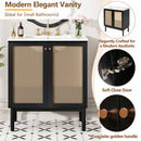 Bathroom Vanity With Soft Closing Mechanism - Black