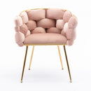 Luxury Modern Simple Leisure Velvet Single Sofa Chair Bedroom Lazy Person Household Dresser Stool Manicure Table Back Chair