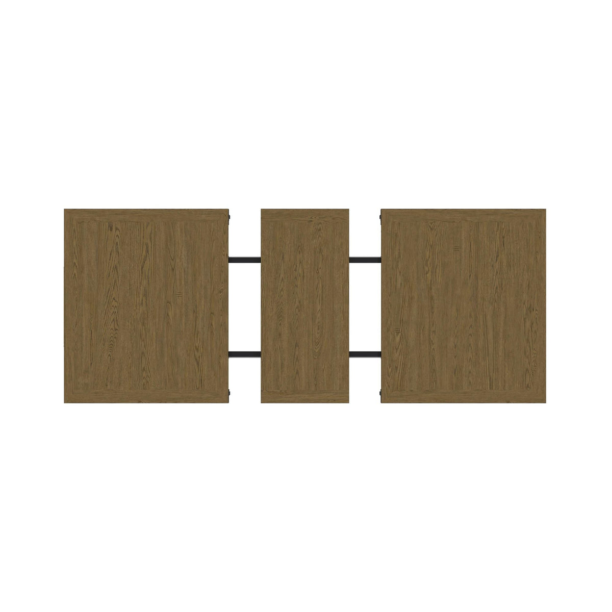 Heritage Rectangular Dining Table With 18" Leaf in Oak Brown And Black by Elements International, view 5