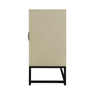 Carved 4 Door Sideboard With Storage, Adjustable Shelf