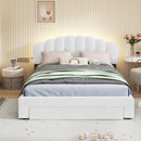 Upholstered Platform Bed With Drawer